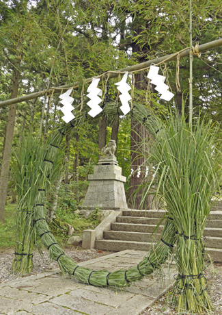 夏越の大祓：表参道に茅の輪が設けられました。